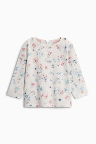 Floral Mix Long Sleeve Tops Three Pack (3mths-6yrs)